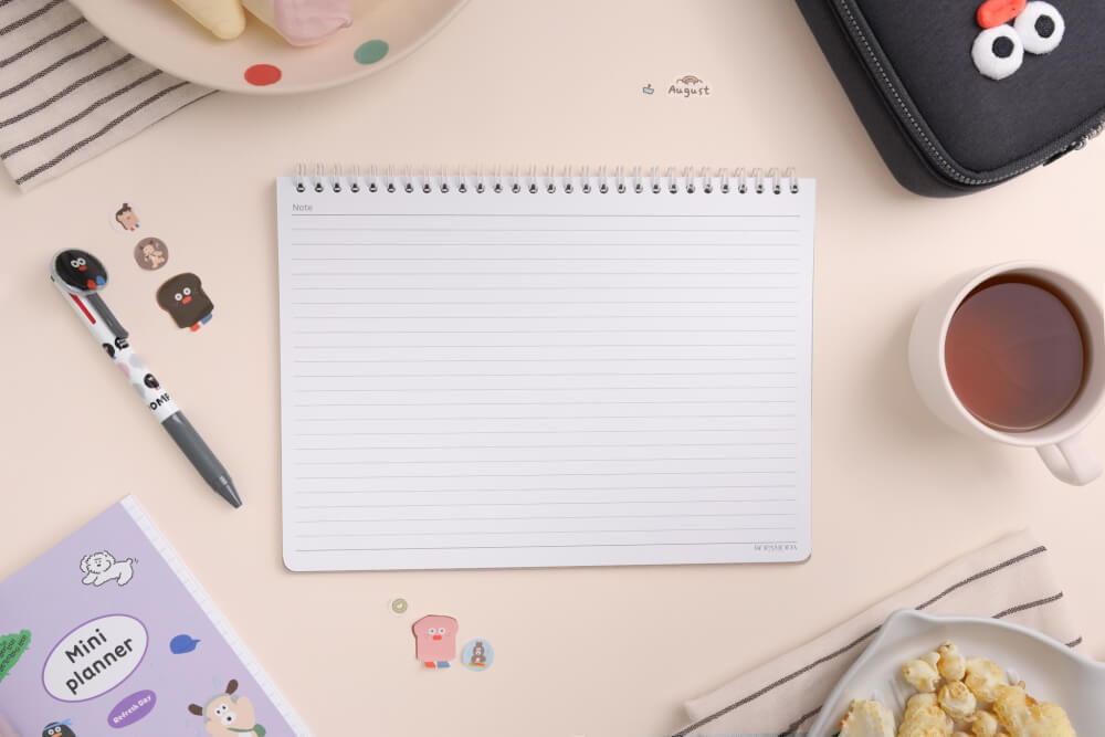สมุดแพลนเนอร์ PP month planner สีชมพู
